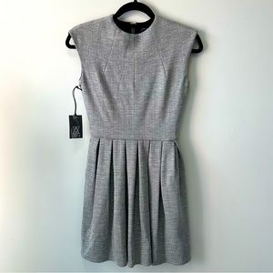 NWT Talula Gray Sleeveless Pleated Dress Size 2